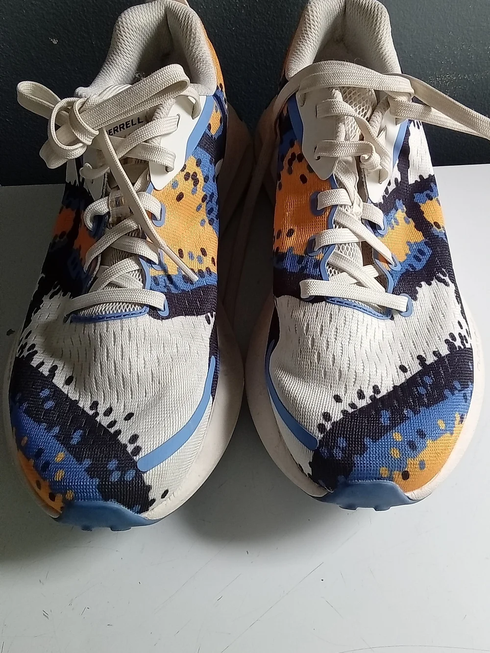 Merrell Morphlite Trail‎ Running Shoes Multi Color Blue Orange Cream Mens 12